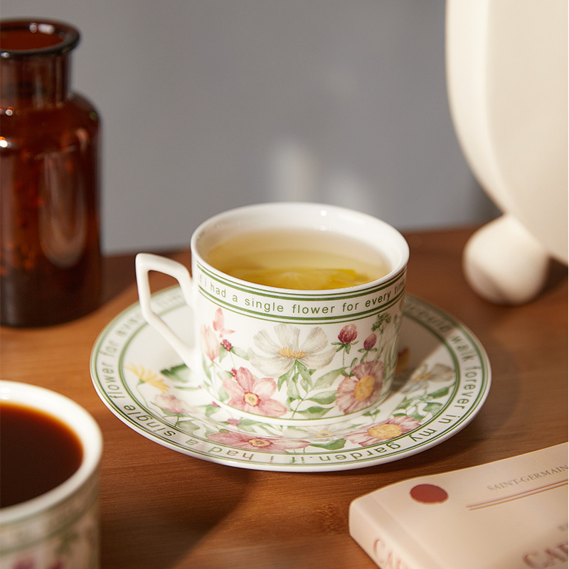 Korean Tea Set - French Retro Style Coffee Cup and