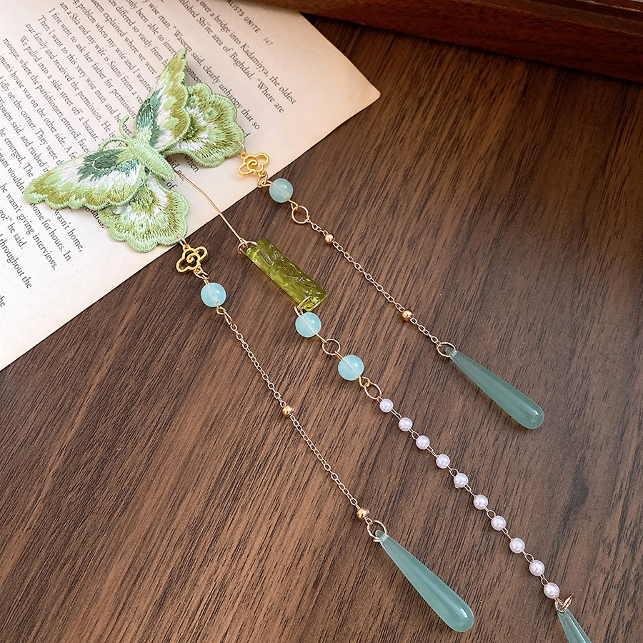 Green Embroidered Butterfly Ha - Hanbok Hair Pin recension och pris