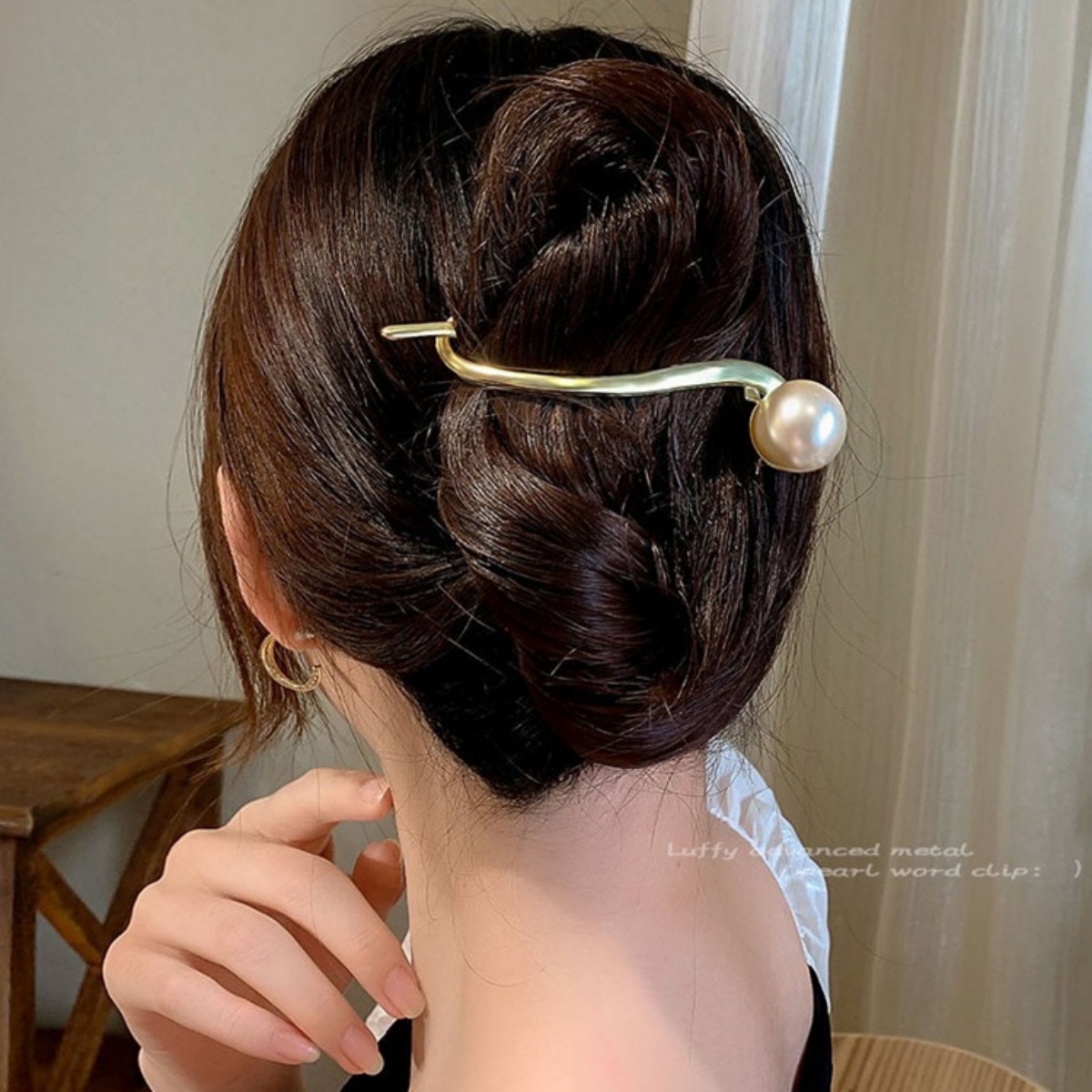 Elegant Glitter Pearl Hair Cli - Korean Lifestyle & Kids Boutique recension och pris