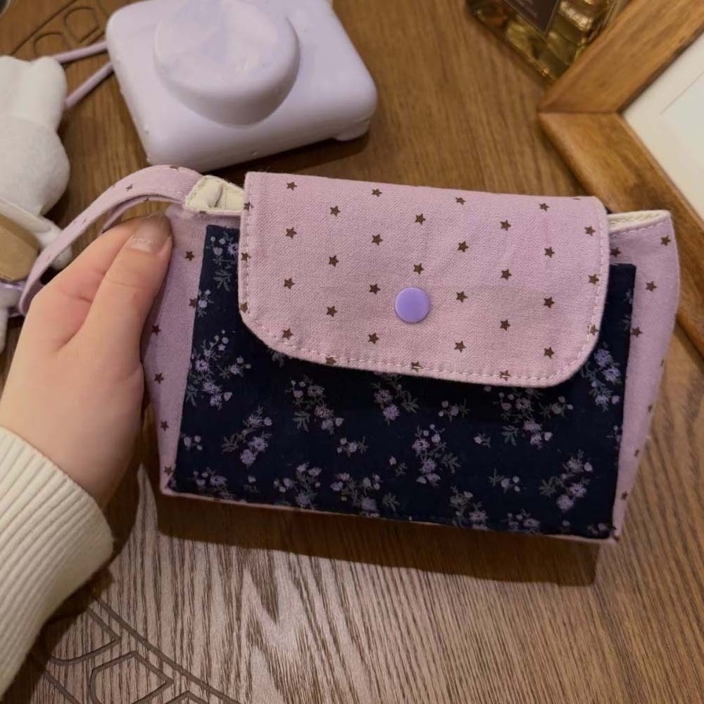 Purple Print Floral Makeup Bag - Korean Lifestyle & Kids Boutique recension och pris