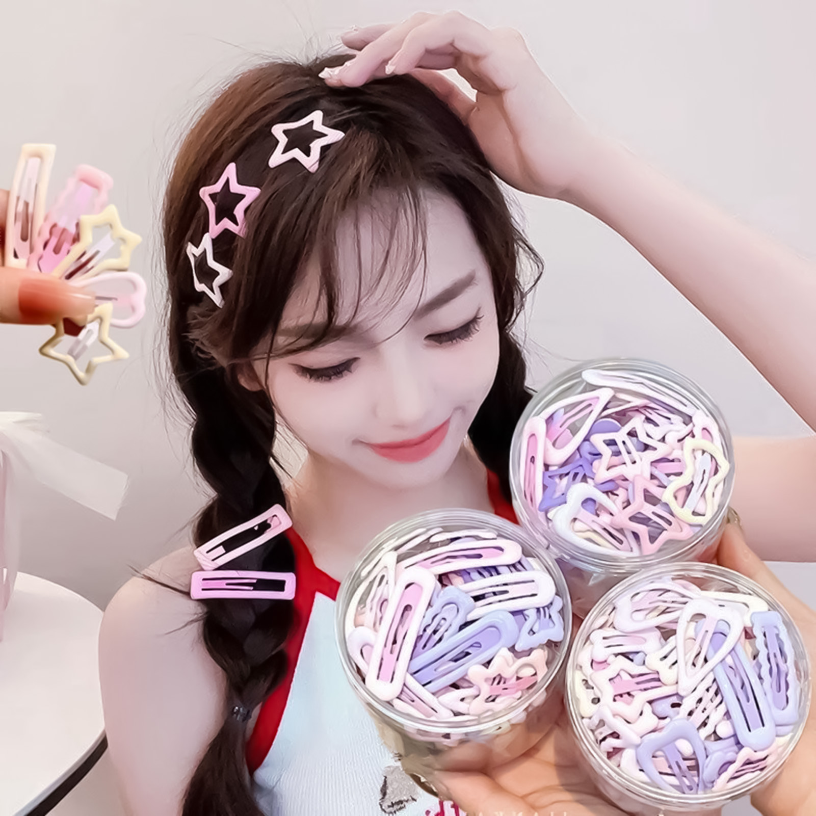 3PCS Sweet Style Headwear Pins - Korean Lifestyle & Kids Boutique recension och pris