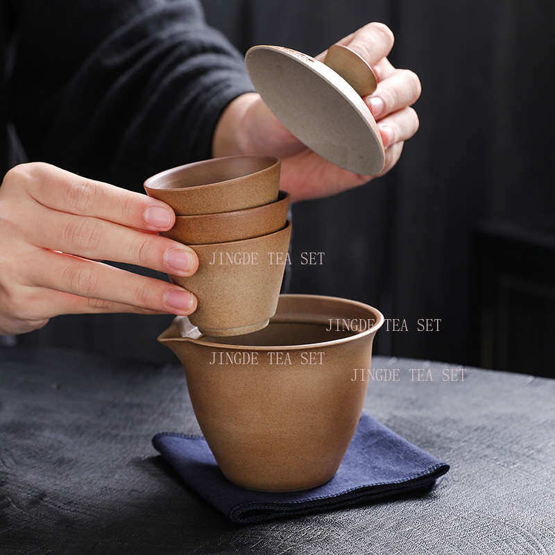 Rough Pottery Portable Travel  - Korean Tea Set recension och pris