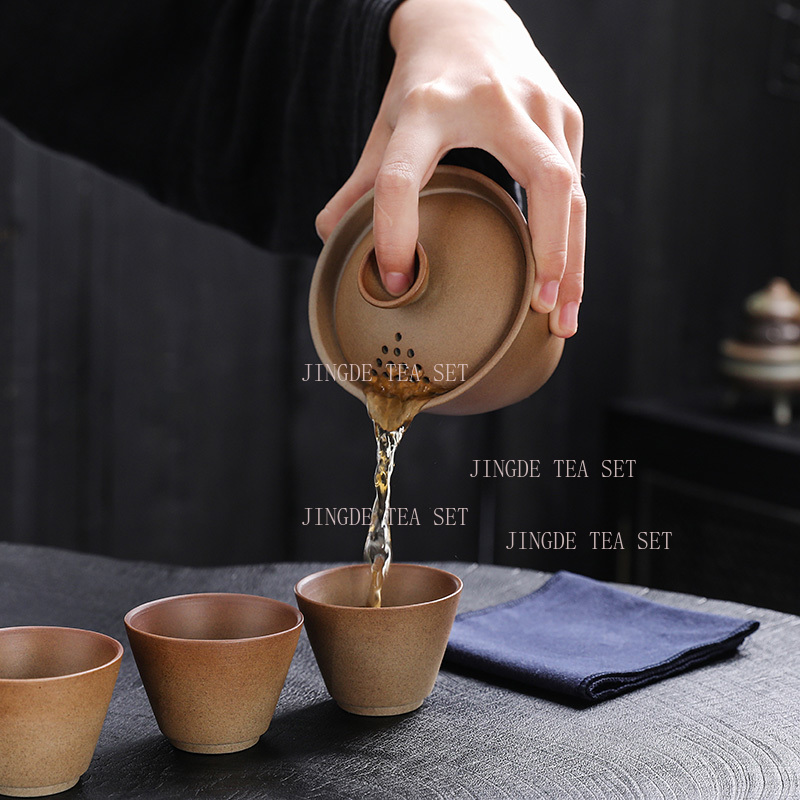 Rough Pottery Portable Travel  - Korean Tea Set recension och pris