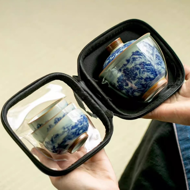 Chinese Retro Blue and White P - Korean Tea Set recension och pris