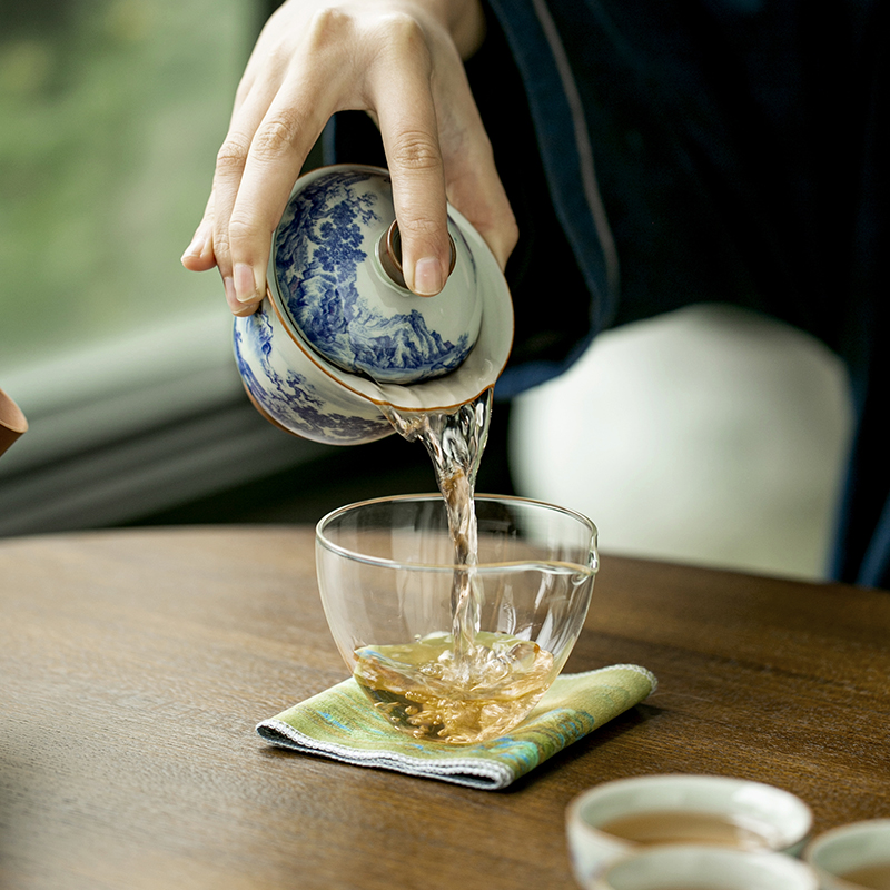 Chinese Retro Blue and White P - Korean Tea Set recension och pris